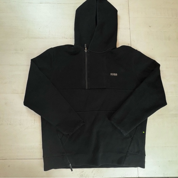 BOSS Hugo Boss Asymmetric Quarter-Zip Sweatshirt - Picture 1 of 16